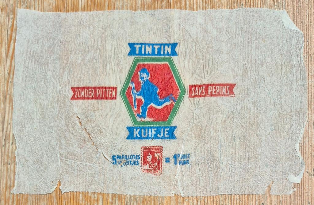 Kuifje verpakking sinaasappels 60s/70s Hergé Tintin, Verzamelen, Ophalen of Verzenden, Kuifje, Gebruikt, Overige typen
