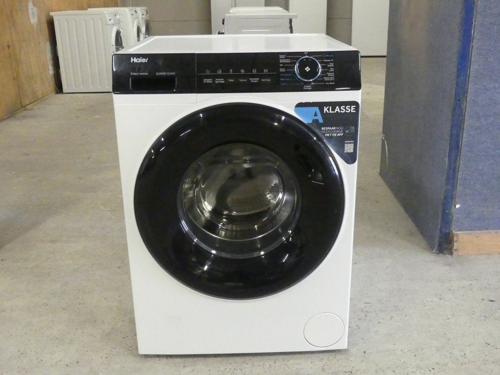 Machine à laver Haier 9 Kg A Label 1400 T avec une garantie, 1200 à 1600 tours, 85 à 90 cm, Comme neuf, Chargeur frontal