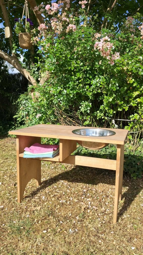 houten wastafel Montessori peuter / kleuter, Ophalen, Gebruikt, Knutselen