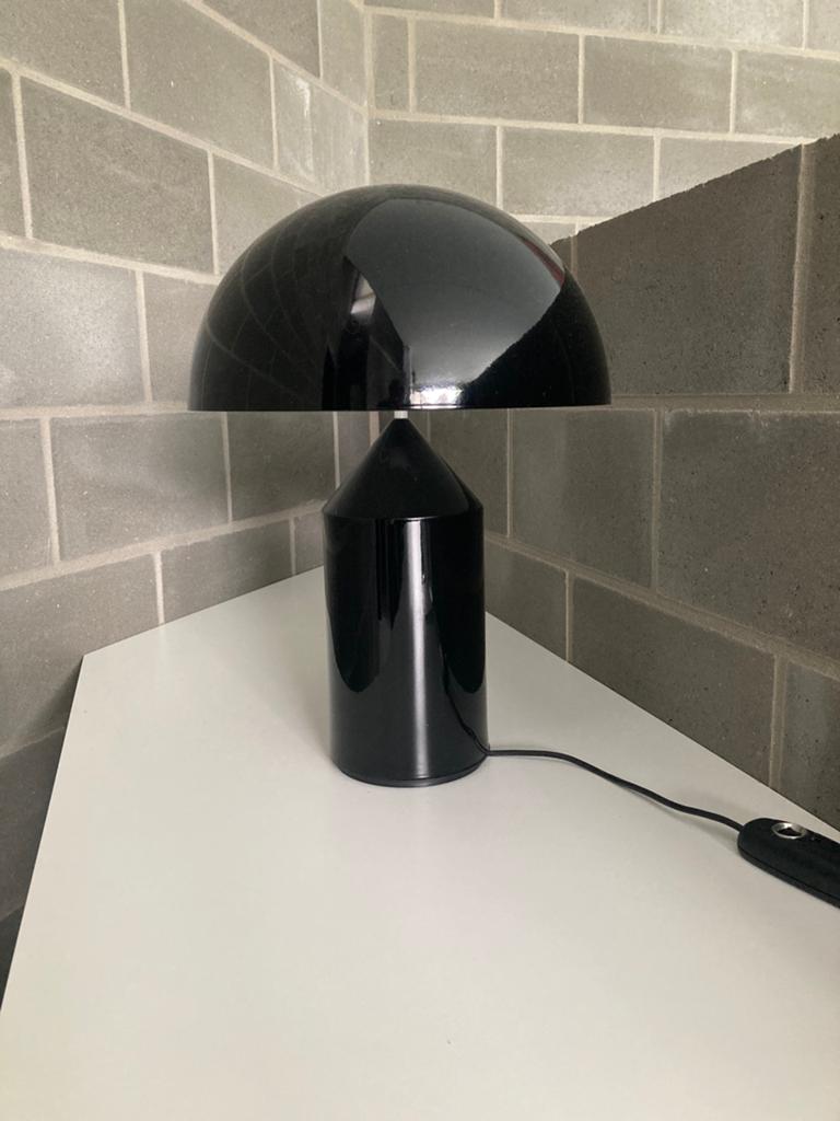 Oluce atollo lamp 50 cm magistretti gloednieuw zwart dimmer, Ophalen, Nieuw, Metaal