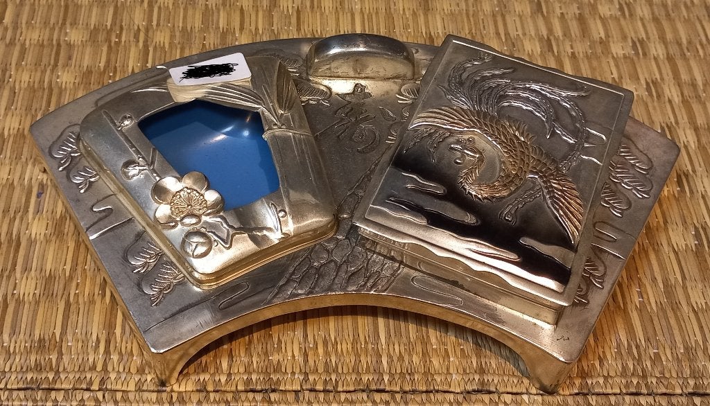 Japanese Vintage Antimony-Repoussé Box - (1950’s), Ophalen of Verzenden