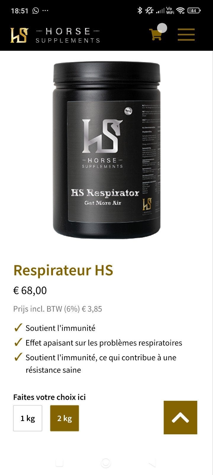 Supplément chevaux 2 kg neuf, Animaux & Accessoires, Enlèvement ou Envoi