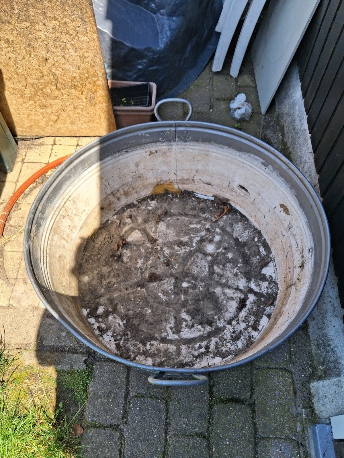 1 ronde zinken kuip, Tuin en Terras, Ophalen
