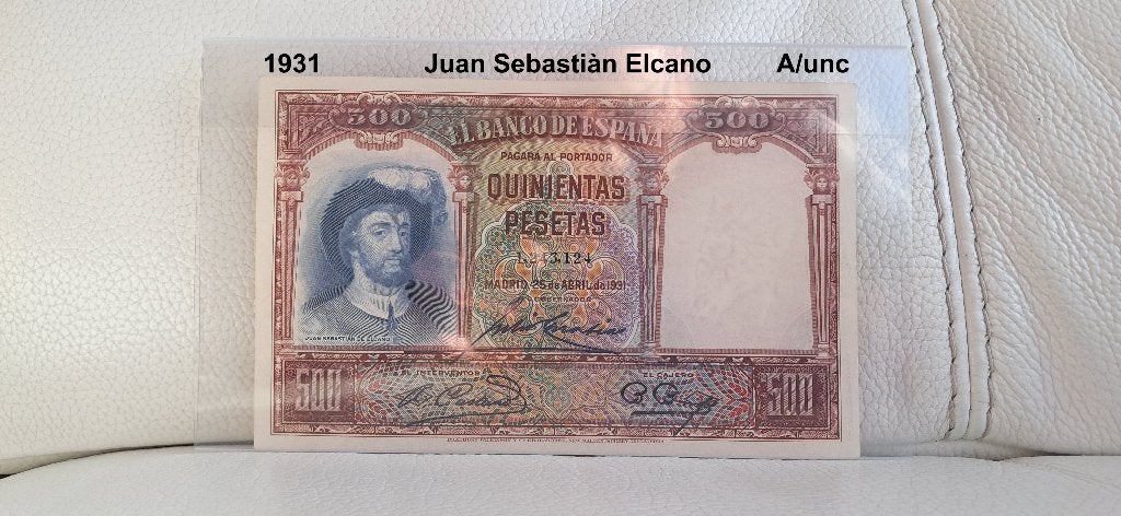 Espagne 500 pesetas 1931 - A/Unc, Envoi, Autres pays, Billets en vrac