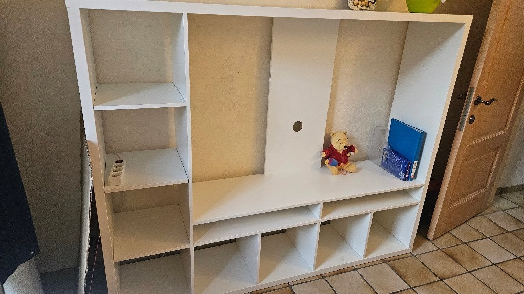 Tv wandkast ikea wit, Ophalen, Gebruikt, 150 tot 200 cm