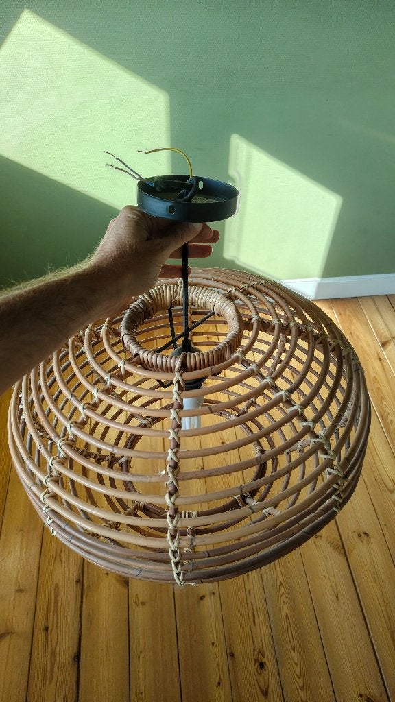 Hanglamp riet, Huis en Inrichting, Ophalen, Riet, Gebruikt, Natuurlijk materiaal