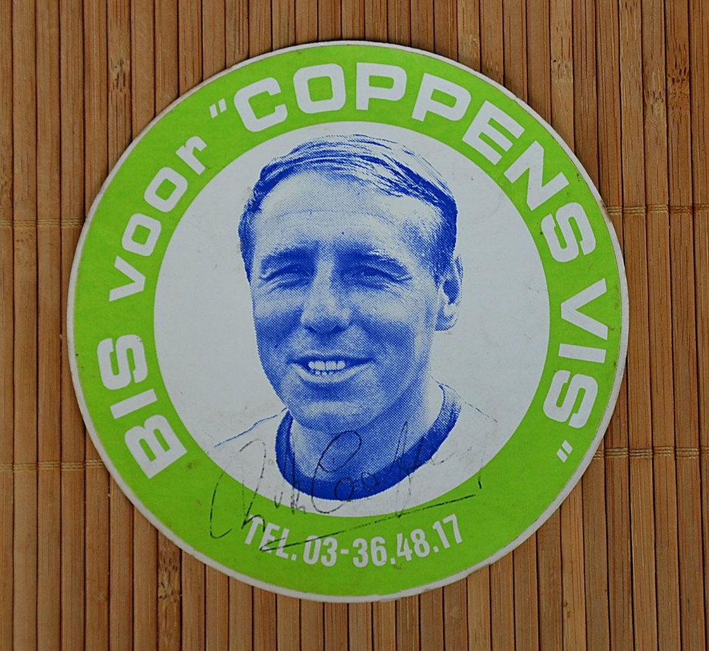 Sticker Voetballegende Rik COPPENS VIS - gesigneerd, Ophalen of Verzenden, Zo goed als nieuw, Sport
