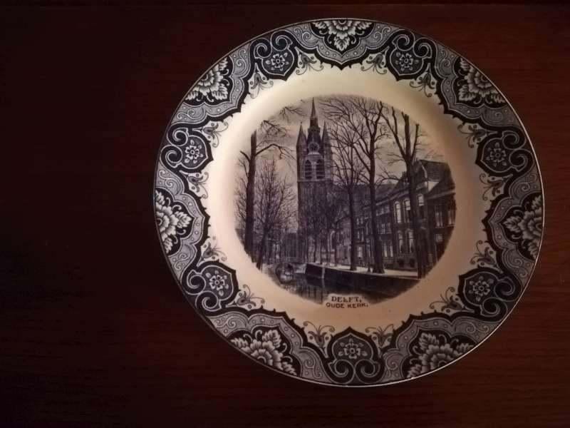 Oud Delfts bord uit collectie Mooi Nederland, Ophalen of Verzenden