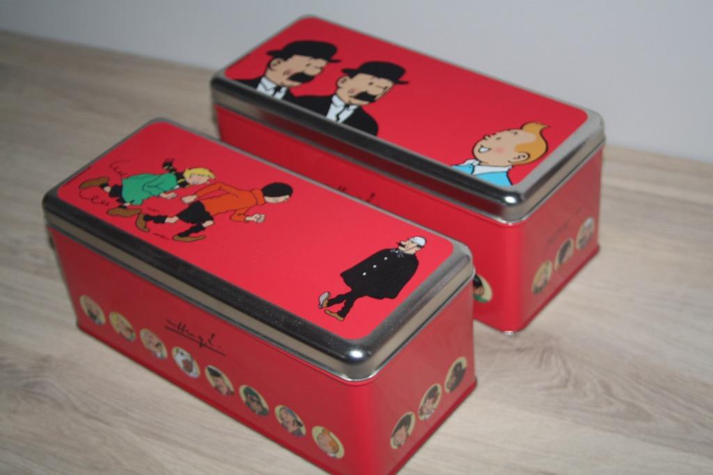 2x blik Hergé , kuifje , Kwik en Flupke , als nieuw. 2008, Verzamelen, Ophalen of Verzenden, Kuifje, Zo goed als nieuw, Overige typen