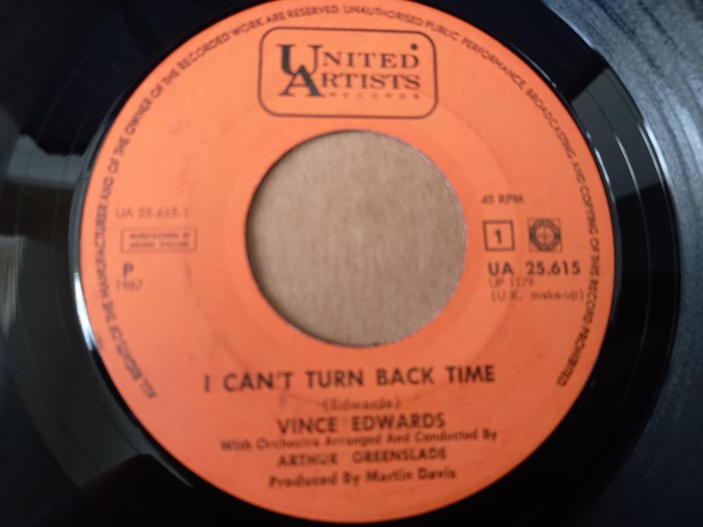 Vince Edwards ‎– I Can't Turn Back Time / The Lively One '7, Ophalen of Verzenden, Zo goed als nieuw, Pop