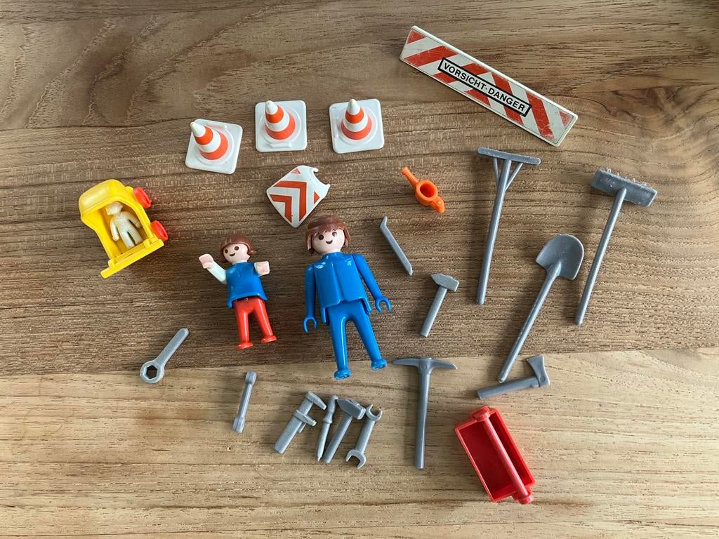 Vintage playmobil werkmannen kinderwagen, Kinderen en Baby's, Speelgoed | Playmobil, Ophalen of Verzenden