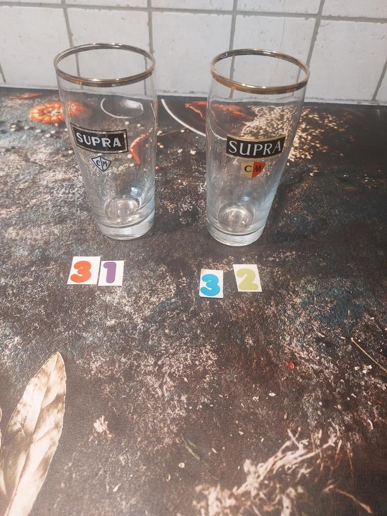 Verres à bière Supra old, Collections, Enlèvement ou Envoi, Comme neuf, Verre à bière