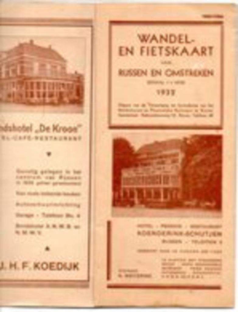 Rijsen fiets en wandelbrochure 1932 uniek! Nederland, Ophalen of Verzenden