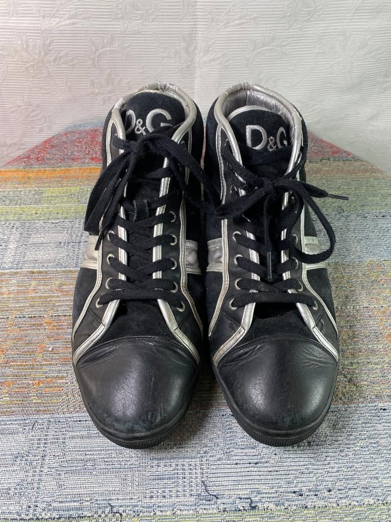 D&G Dolce & Gabbana Sneakers Zwart - Maat 44.5, Kleding | Heren, Schoenen, Verzenden, Zwart, Zo goed als nieuw, Sneakers