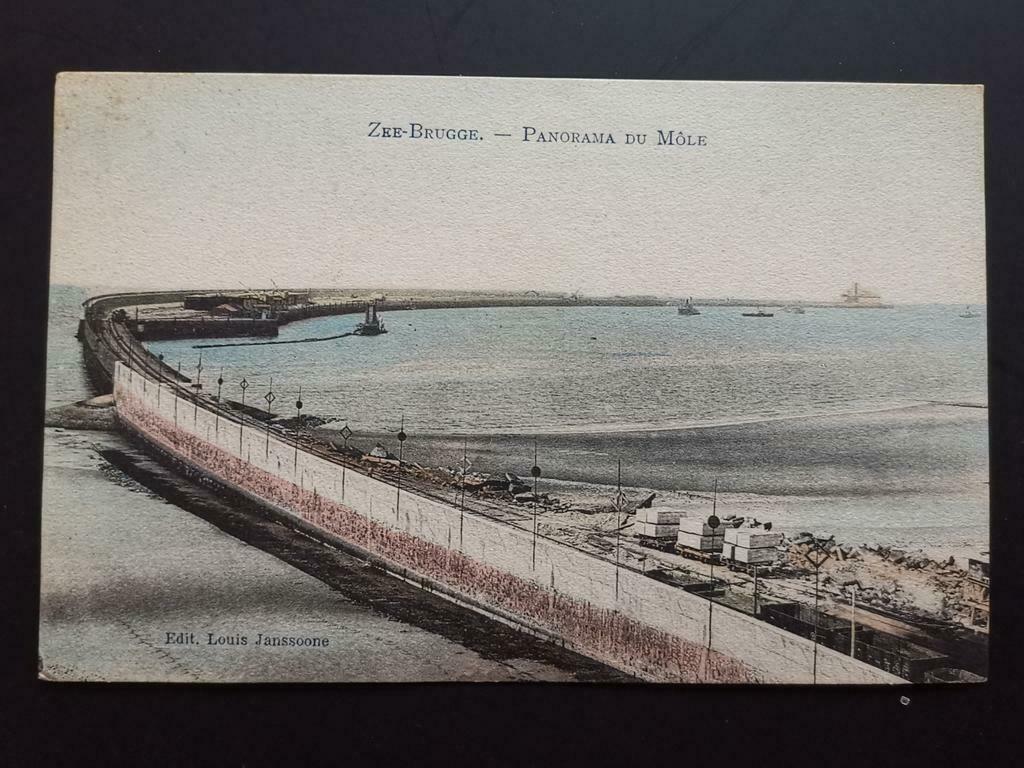 Zeebrugge le Môle en panorama, Verzamelen, Ophalen of Verzenden, Voor 1920, Ongelopen, West-Vlaanderen