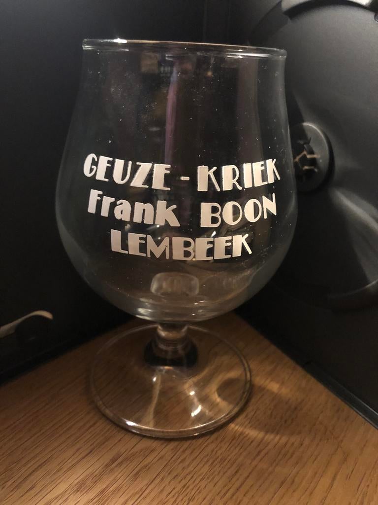 gueuze BOON glas Frank BOON LEMBEEK, Verzamelen, Ophalen of Verzenden, Gebruikt, Glas of Glazen, Overige merken
