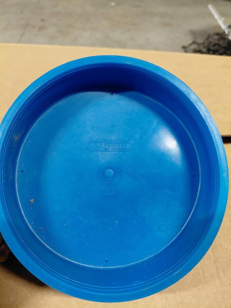 Pvc stop afdekkap wavin 125 mm blauw, Doe-het-zelf en Bouw, Ophalen, Afvoer, PVC, Nieuw