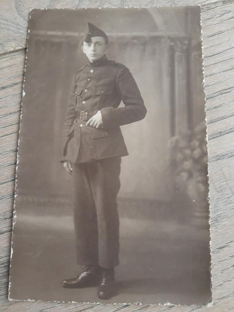 Ancienne photo soldat - pupille Safraanberg, 1928, 1er congé, Enlèvement ou Envoi, Comme neuf
