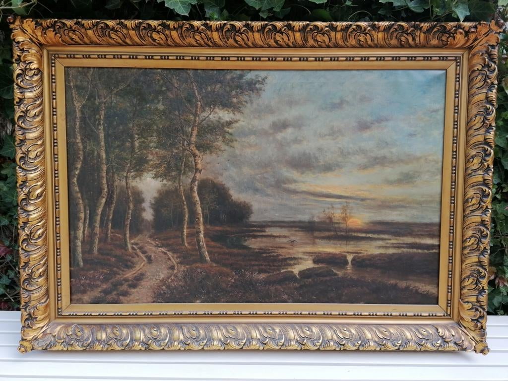 F. Brosens 1925, 135x95cm, met mooie kader, Antiek en Kunst, Ophalen