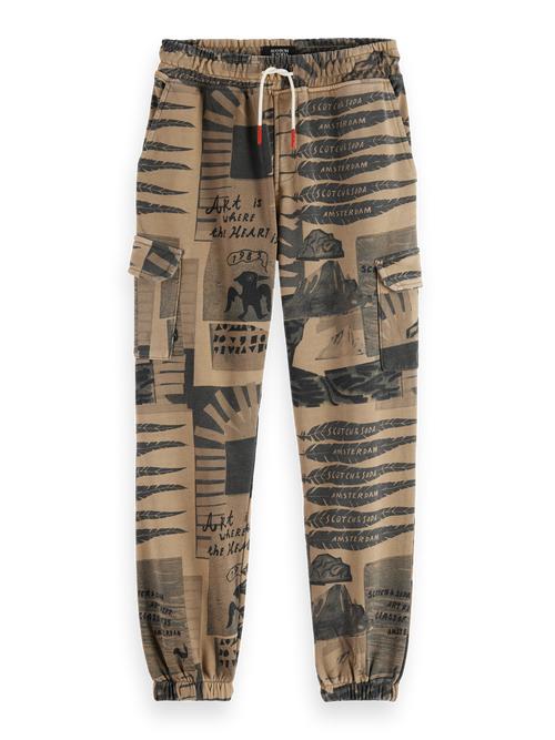 Pantalon cargo sweat imprimé Scotch & Soda – Taupe, Beige, Nieuw, Overige maten, Ophalen of Verzenden