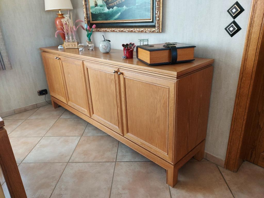 Massief houten dressoir kast, Met deur(en), Eikenhout, 50 tot 100 cm, Zo goed als nieuw