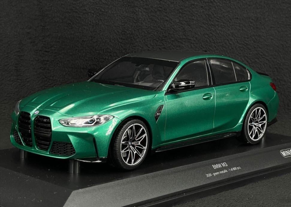 BMW M3 Berline G80 1:18 Minichamps Isle of Man Green, Ophalen, Nieuw, Auto, MiniChamps