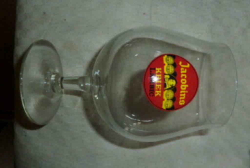 #F bier glas JACOBINS KRIEK LAMBIC Brij. Omer Vander Ghinste, Verzamelen, Ophalen of Verzenden, Nieuw, Bierglas