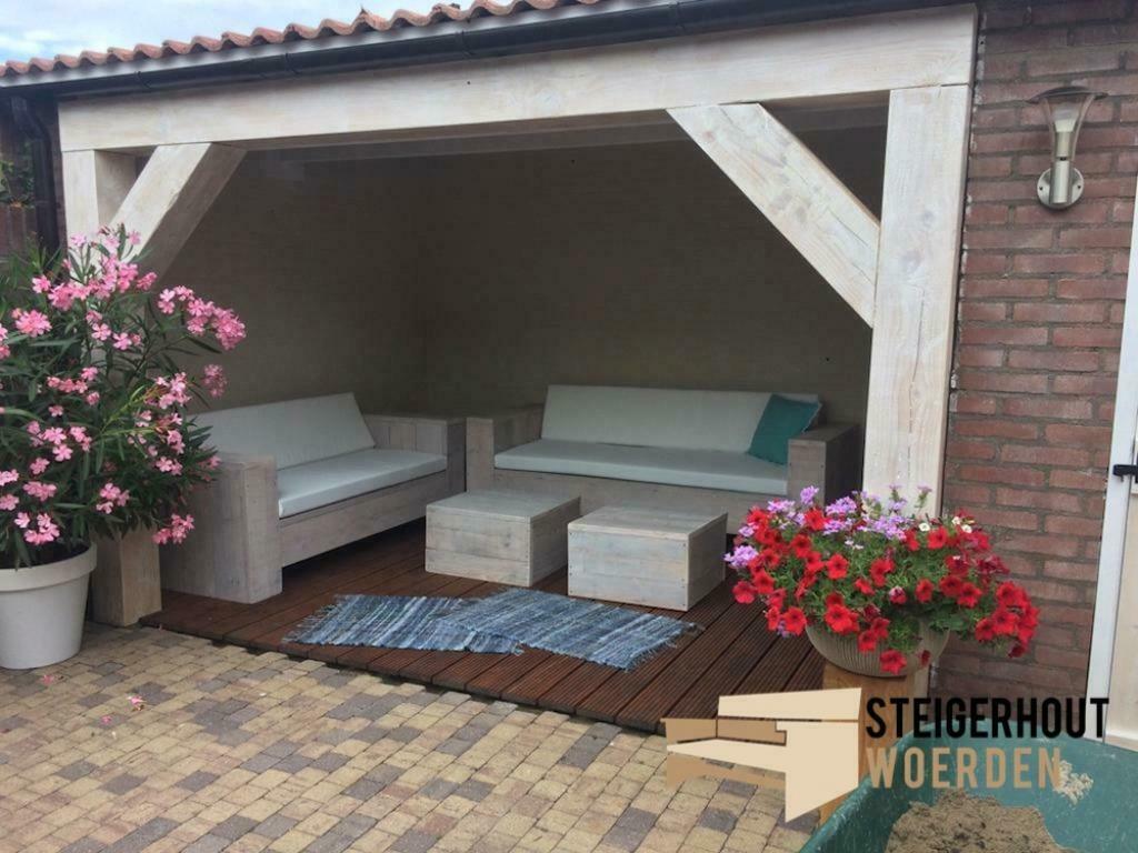 Steigerhout Loungeset maatwerk loungebanken ACTIE PRIJZEN, Tuin en Terras, Hocker, Steigerhout, Nieuw, Ophalen of Verzenden