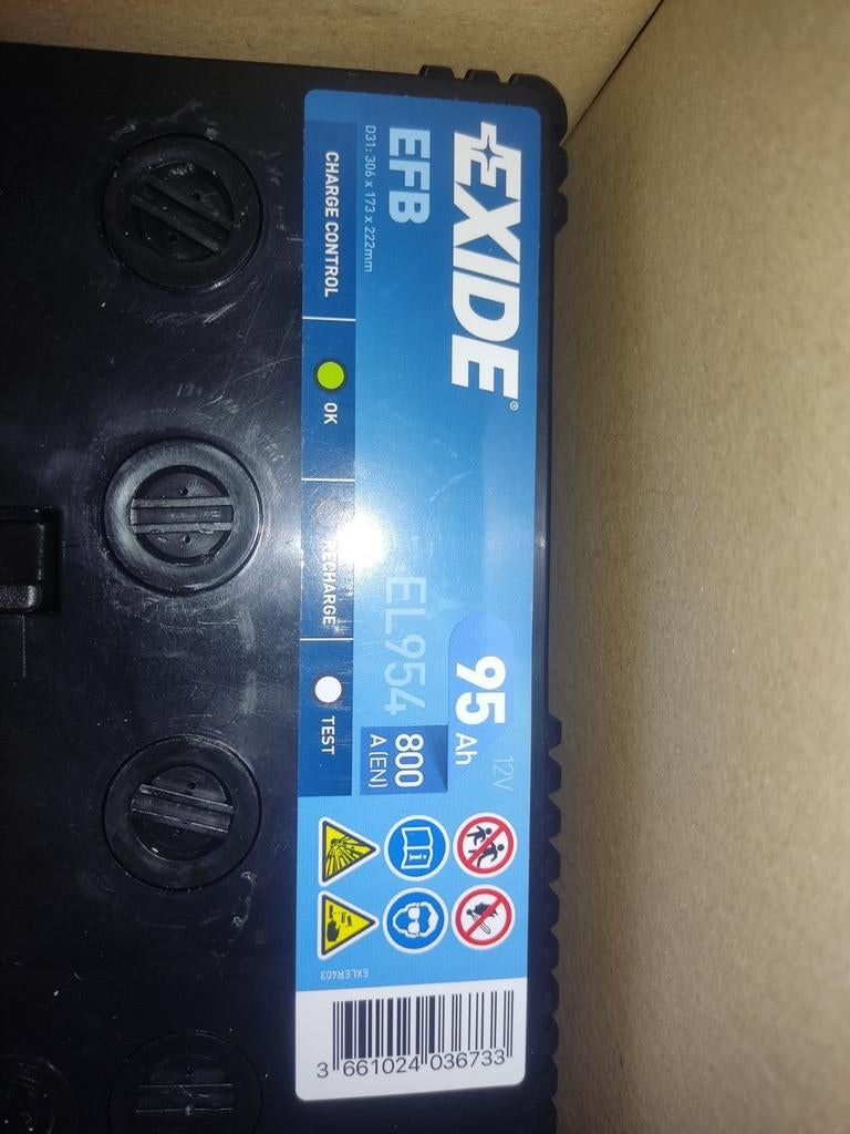 Nieuwe Start Stop Exide EFB accu | EL954 | 12V 95Ah., Auto-onderdelen, Accu's en Toebehoren, Ophalen, Nieuw