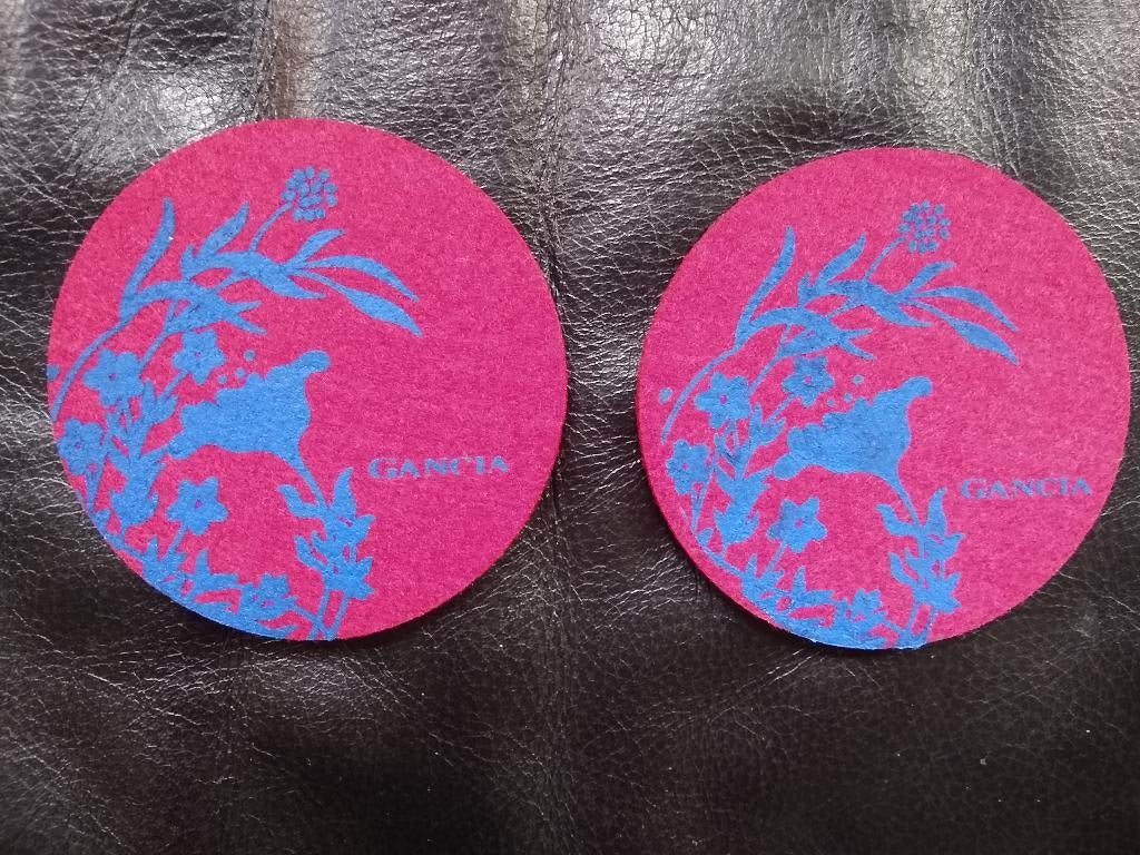 2 vilten onderzetters, Gancia - NIEUW, Verzamelen, Ophalen, Nieuw, Overige typen