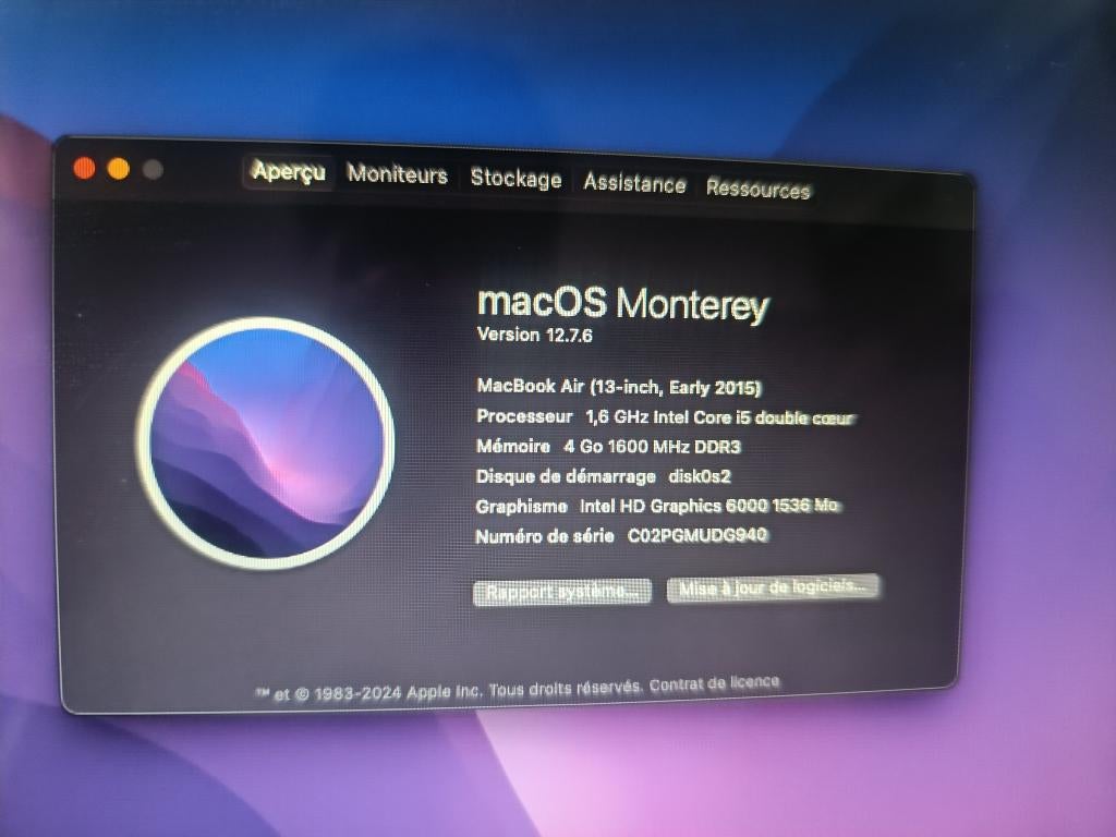 MacBook Air 13" uit 2015, Ophalen, Gebruikt, 13 inch, Minder dan 2 Ghz
