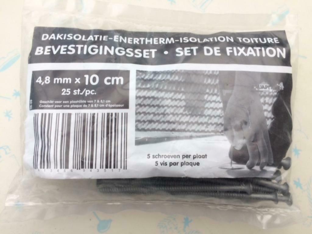 ISSOLATIE  BEVESTIGINGSSET, Ophalen of Verzenden, Nieuw, Schroeven, Inox