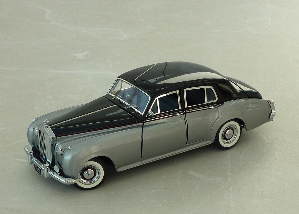 Franklin Mint 1-24 1955 Rolls Royce Silver Cloud, NIEUWSTAAT, Enlèvement ou Envoi, Neuf, Voiture, Autres marques