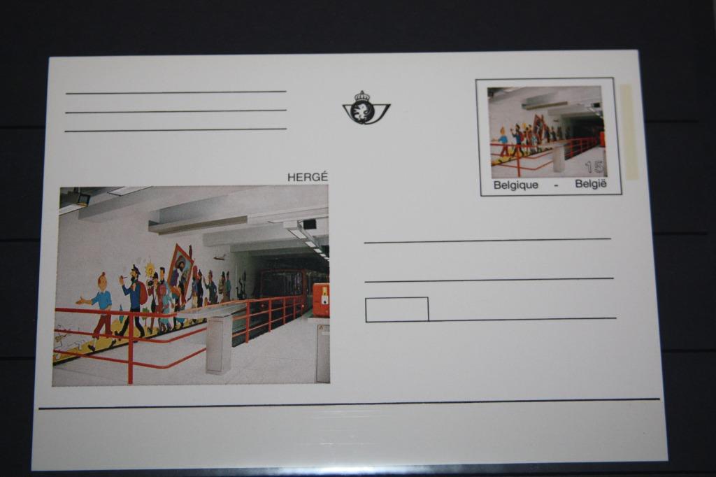 Gele briefkaart , stripfiguur Kuifje , Hergé, Ophalen of Verzenden, Kuifje, Nieuw, Overige typen