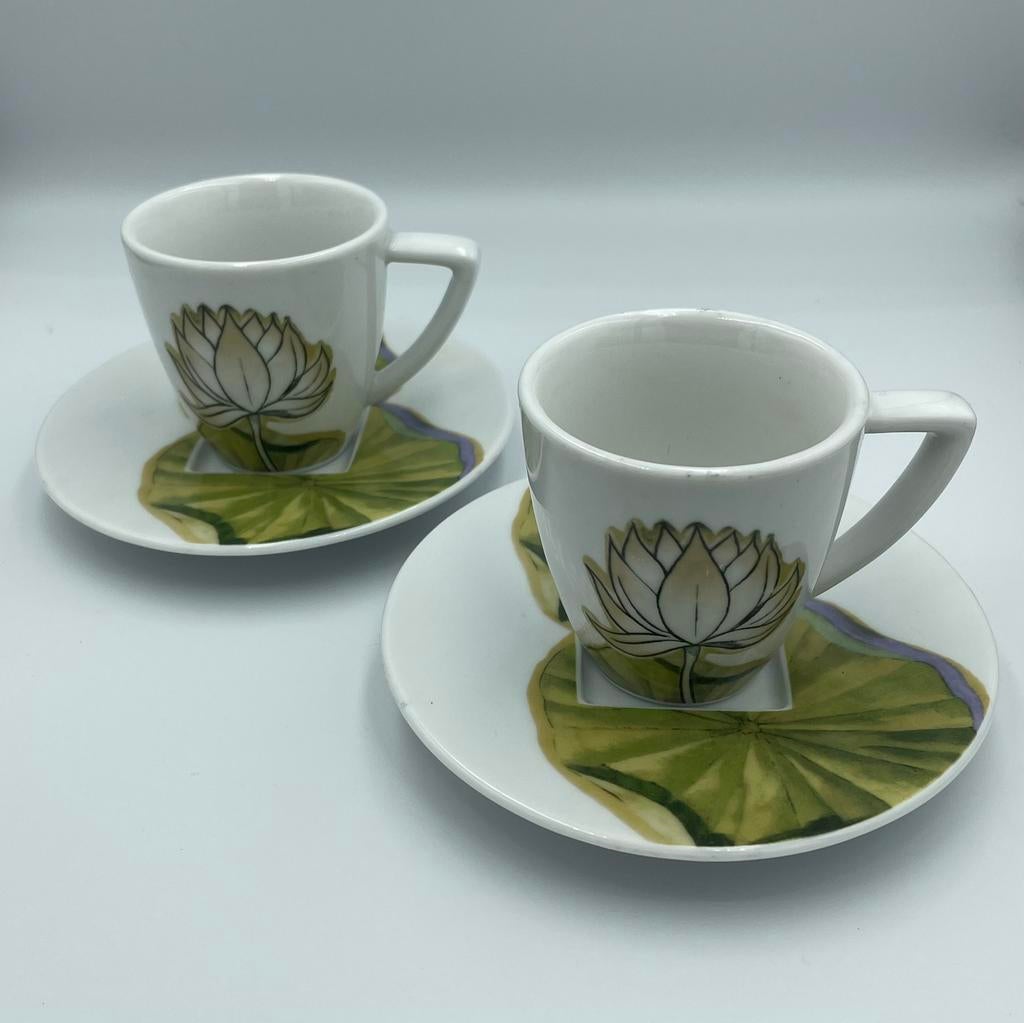 Nespresso espressotasjes ‘Lotus’, Huis en Inrichting, Ophalen of Verzenden, Zo goed als nieuw