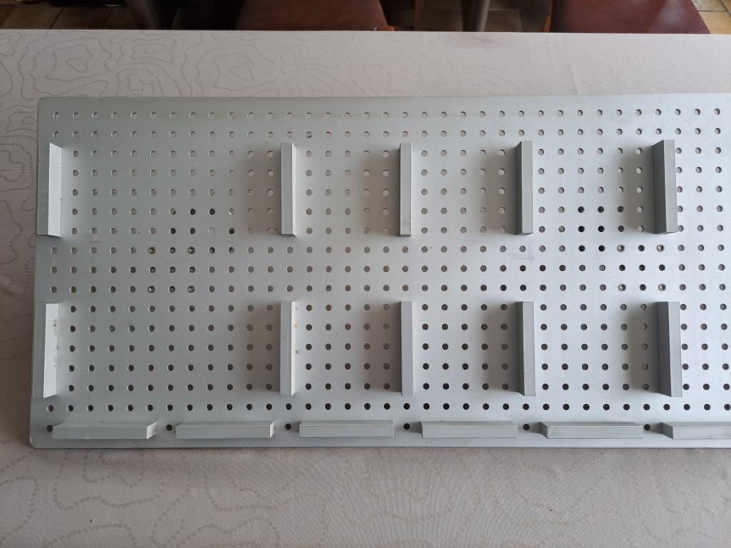 Folderhouder in aluminium, Receptie of Entree, Ophalen of Verzenden, Gebruikt, Tafel