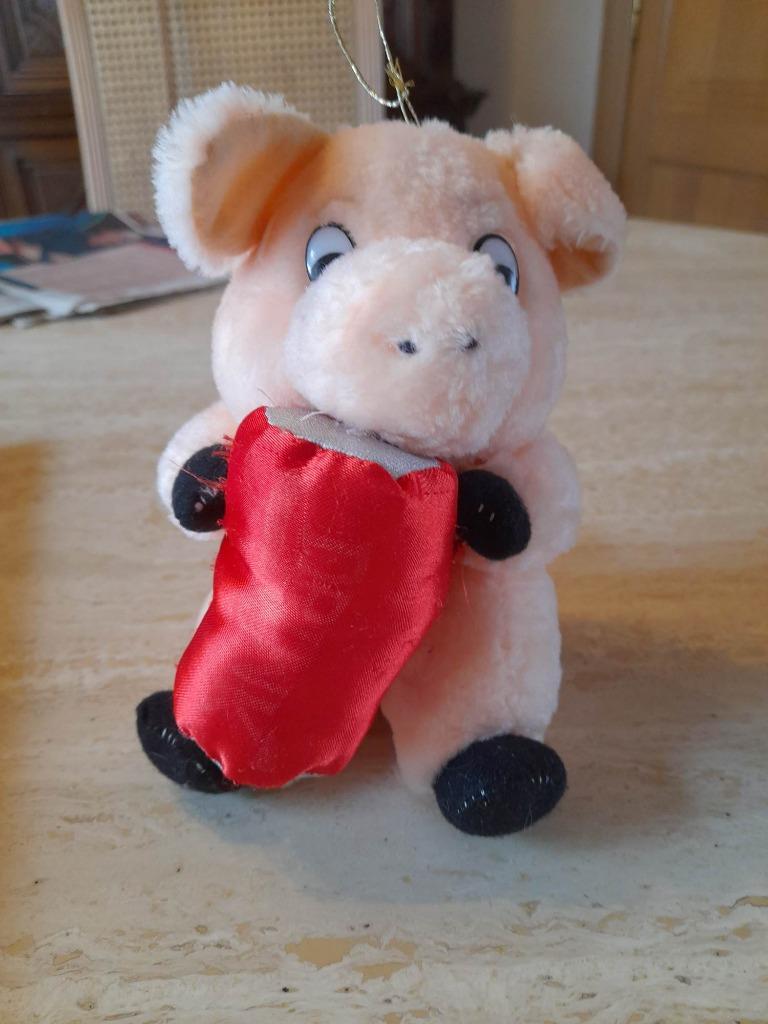 Cochon en peluche avec canette de cola, Enlèvement ou Envoi, Utilisé, Autres types