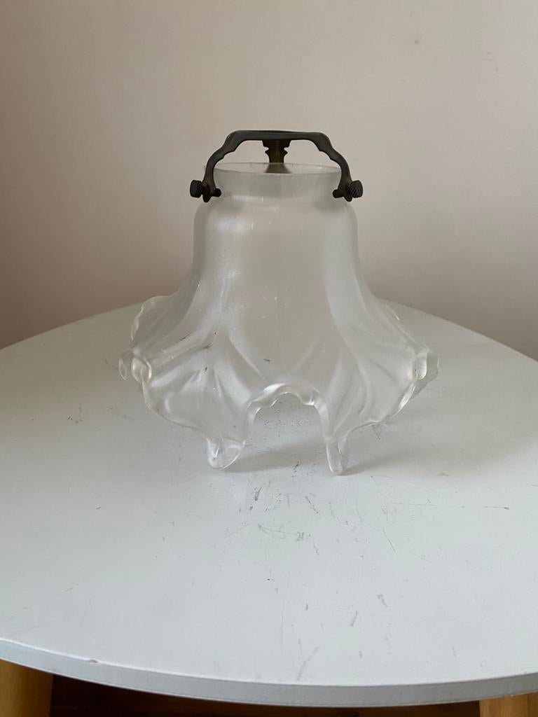 Art deco-suspensie in glaspasta, Huis en Inrichting, Ophalen of Verzenden, Zo goed als nieuw, Glas