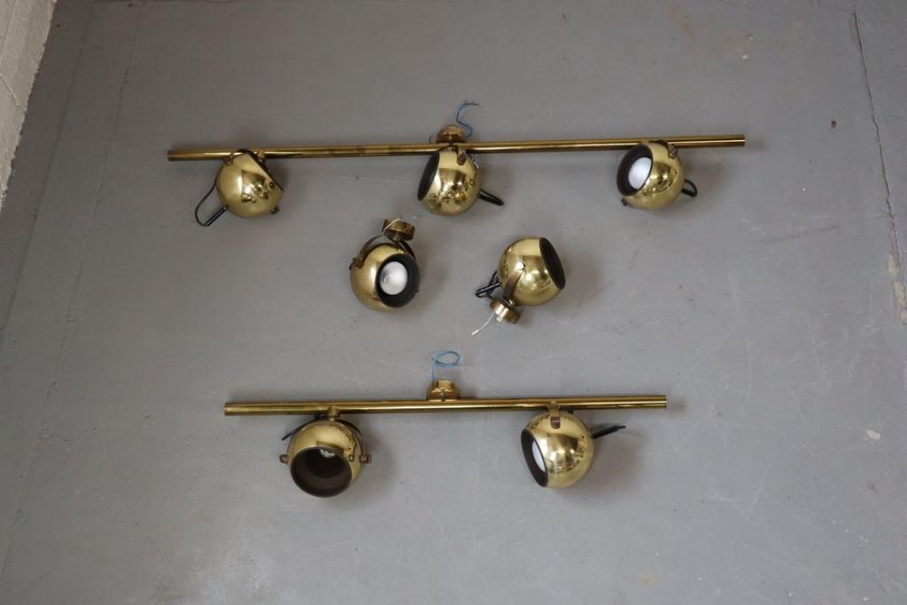 Set of vintage brass lamps by Sische leuchten, Germany 1960s, Ophalen, Gebruikt