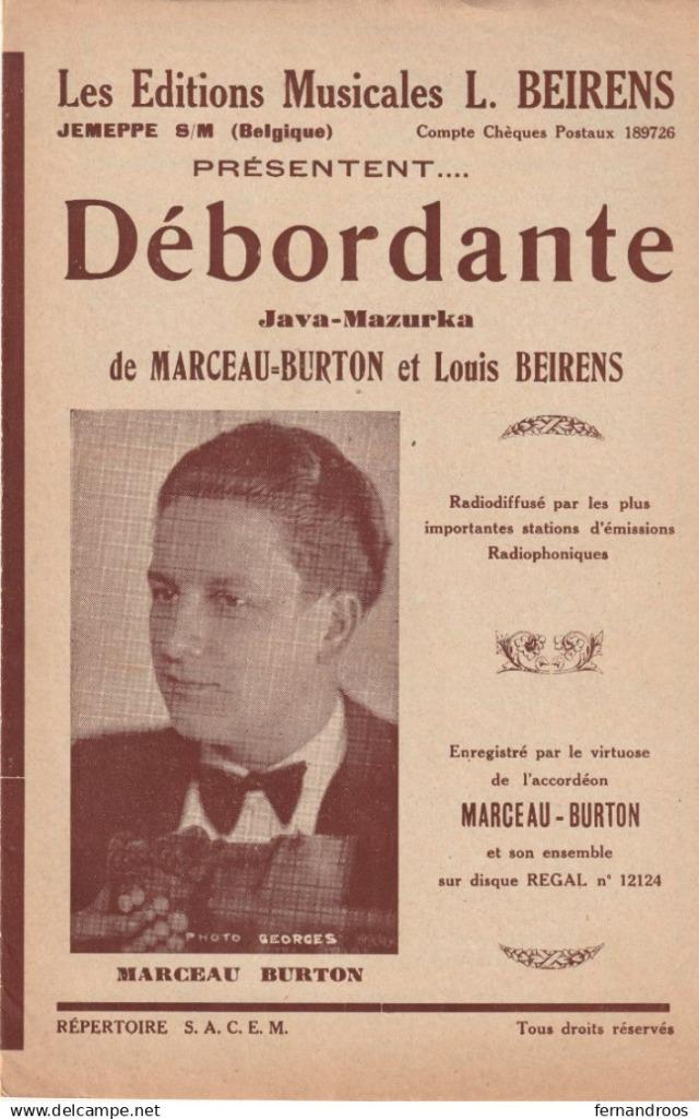 DEBORDANTE JAVA - MAZURKA MARCEAU-BURTON ET LOUIS BEIRENS PA, Enlèvement ou Envoi, Utilisé, Artiste ou Compositeur, Trompette