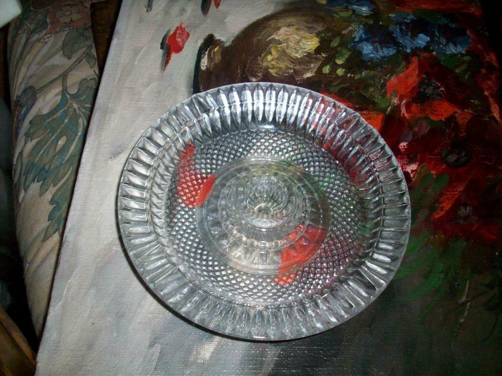 bougeoir-cendrier verre moulé, Moins de 25 cm, Enlèvement ou Envoi, Autres couleurs, Utilisé