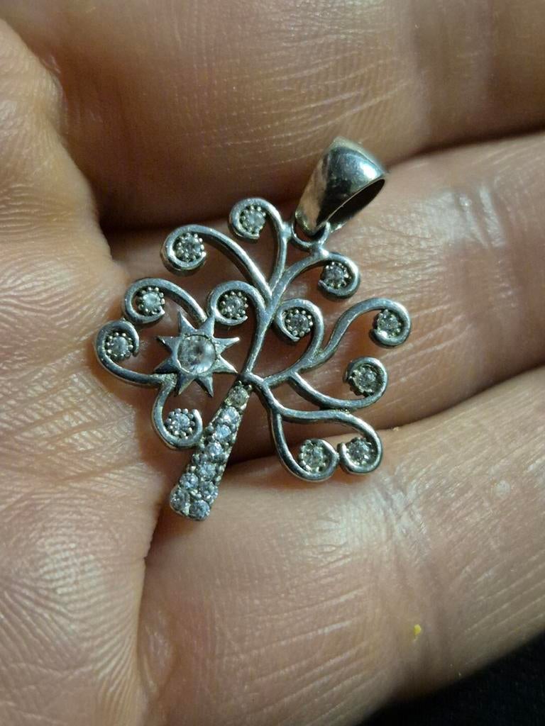 Zilveren levensboom hangertje 925 gestempeld, Bijoux, Sacs & Beauté, Pendentifs, Enlèvement ou Envoi