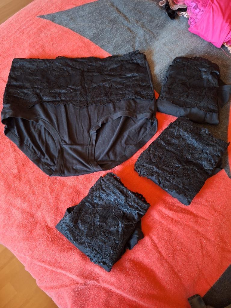 4 zwarte slips 38 nieuw, Kleding | Dames, Ophalen of Verzenden, Zwart, Slip