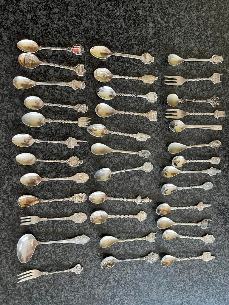 Lot oude lepeltjes van verschillen streken, Ophalen of Verzenden
