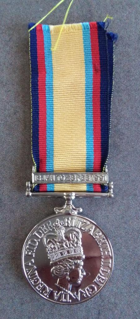 Medaille Engeland Gulf War 1991, Verzamelen, Ophalen of Verzenden, Overige soorten, Lintje, Medaille of Wings
