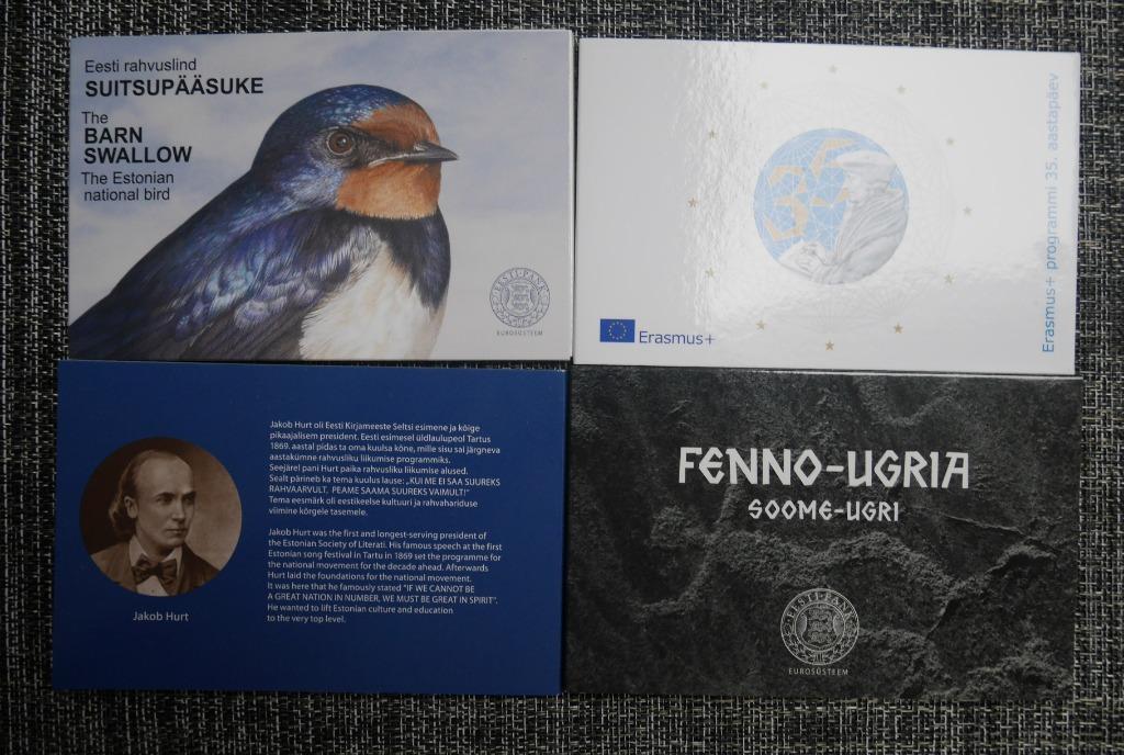 Lot 4 Coincard 2 euros  Estonie 2021-2023, Timbres & Monnaies, Monnaies | Europe | Monnaies euro, Série, 2 euros, Estonie, Envoi
