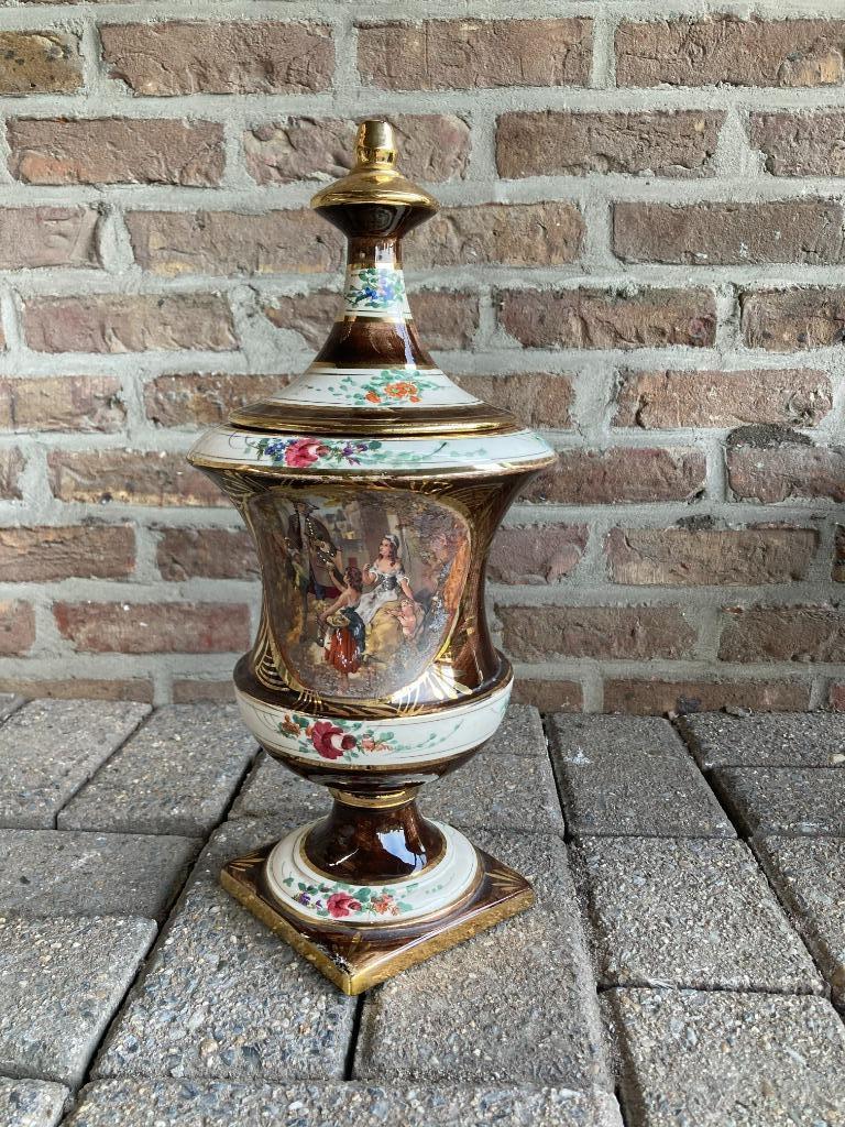 dekselvaas H. Bequet Quaregnon 38 cm (genummerd !) Belgium, Ophalen of Verzenden
