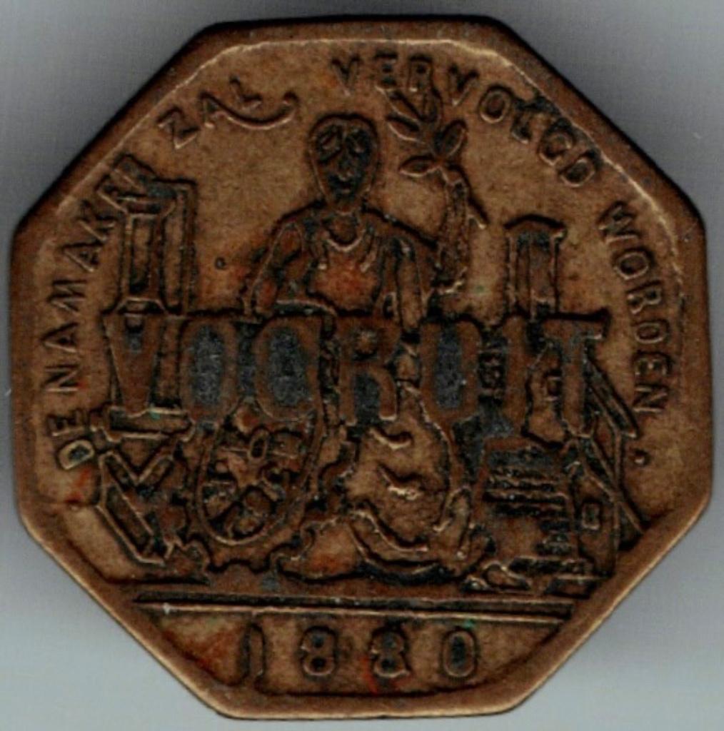 1 broodkaart Vooruit Gent 1880 met lange A in "zal", Verzenden, Overige materialen