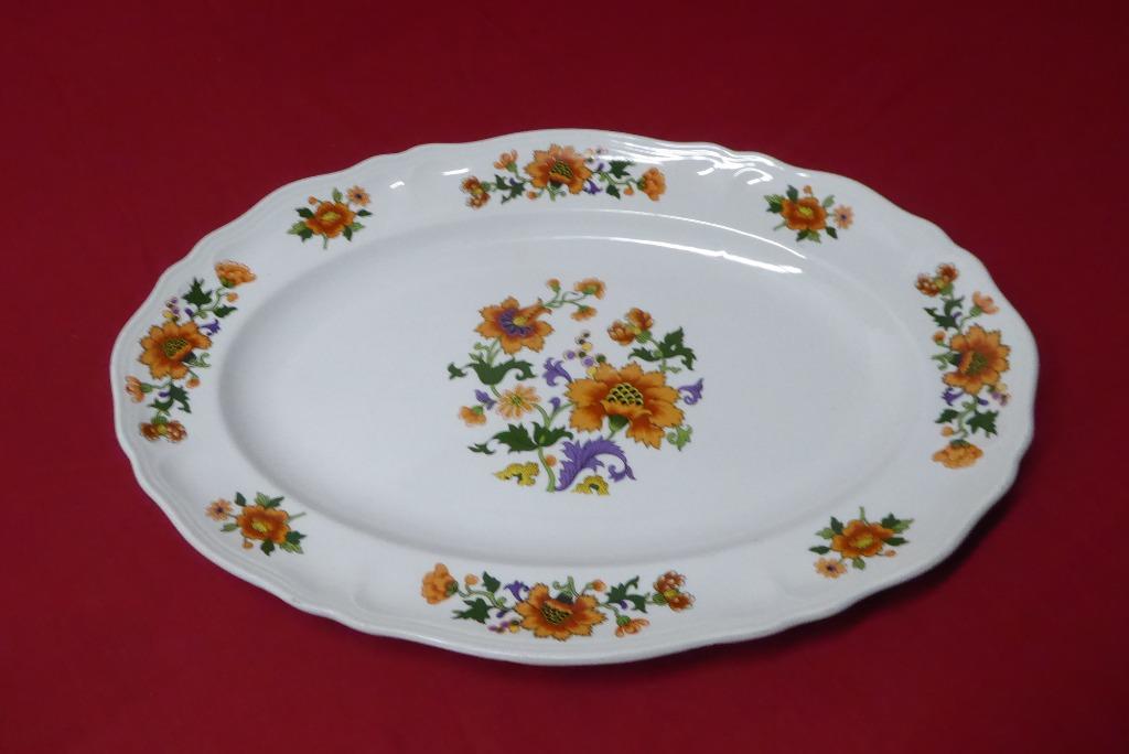 Plat de service ovale - décorer, Enlèvement ou Envoi, Utilisé, Blanc, Autres types