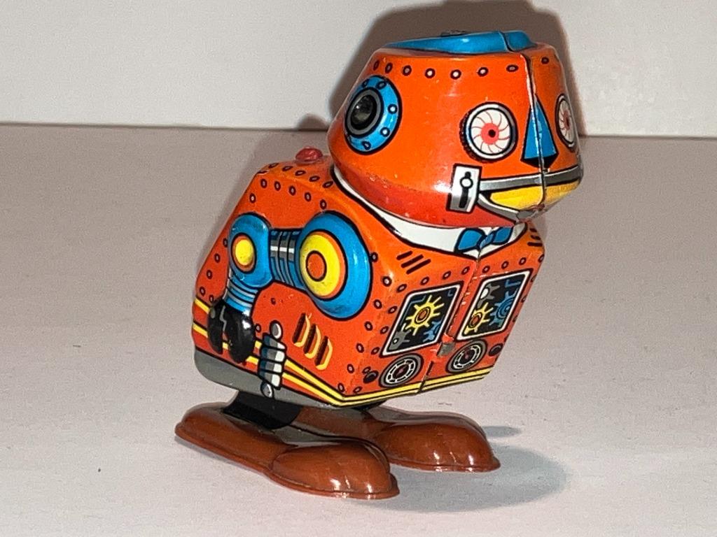 robot sauteur Japon vintage 60’s wind up en tole, Enlèvement ou Envoi